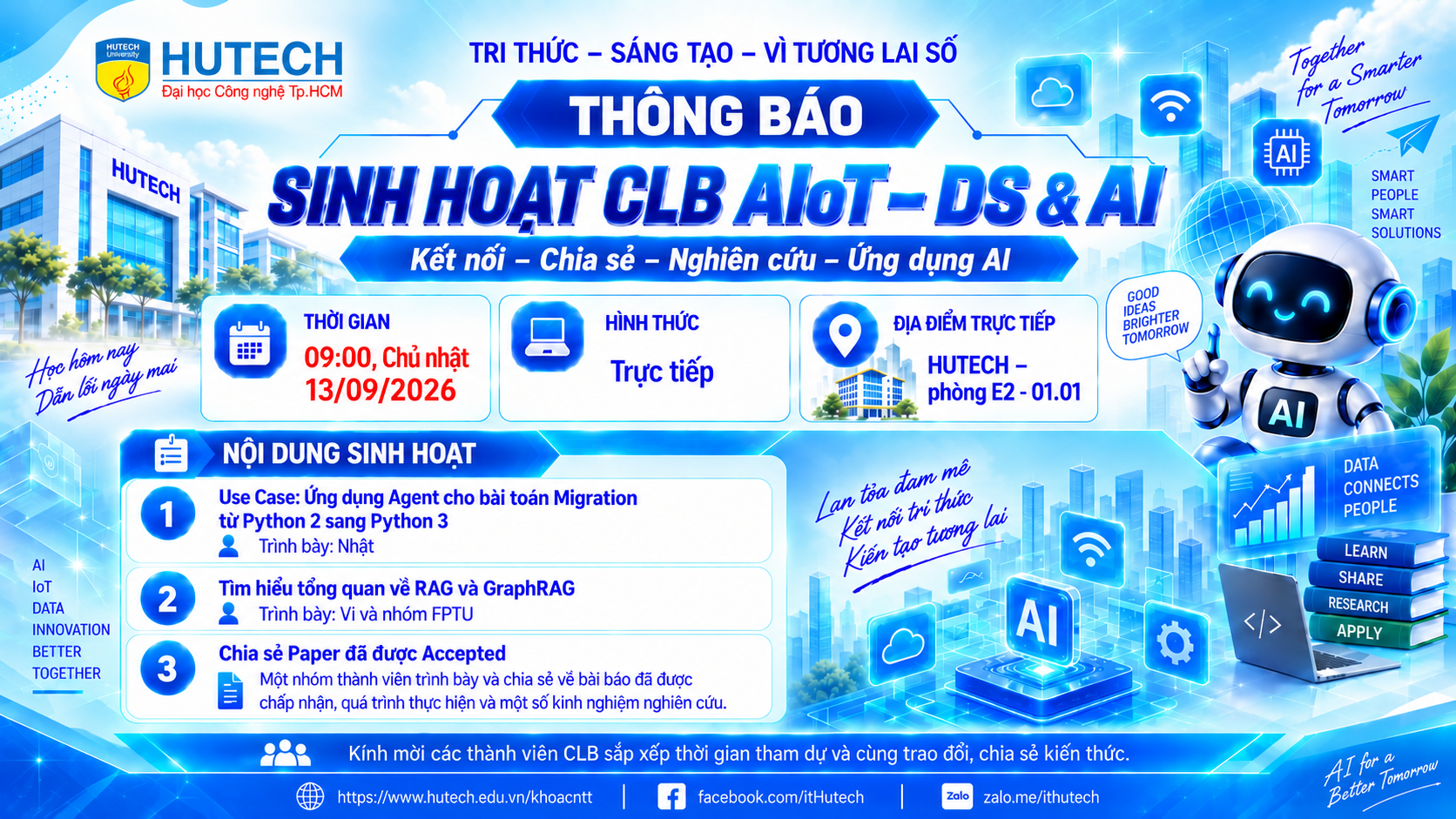 SINH HOẠT CLB AIoT – DS & AI
